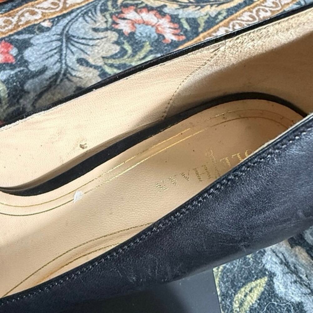 Cole Haan +Nike Air Justine Black Leather Cap Toe Pointed Pumps Heels Sz 7.5B - Picture 14 of 14